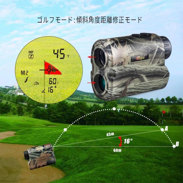 送料無料】ゴルフ 距離測定器 レーザー距離計 狩猟距離計 多機能